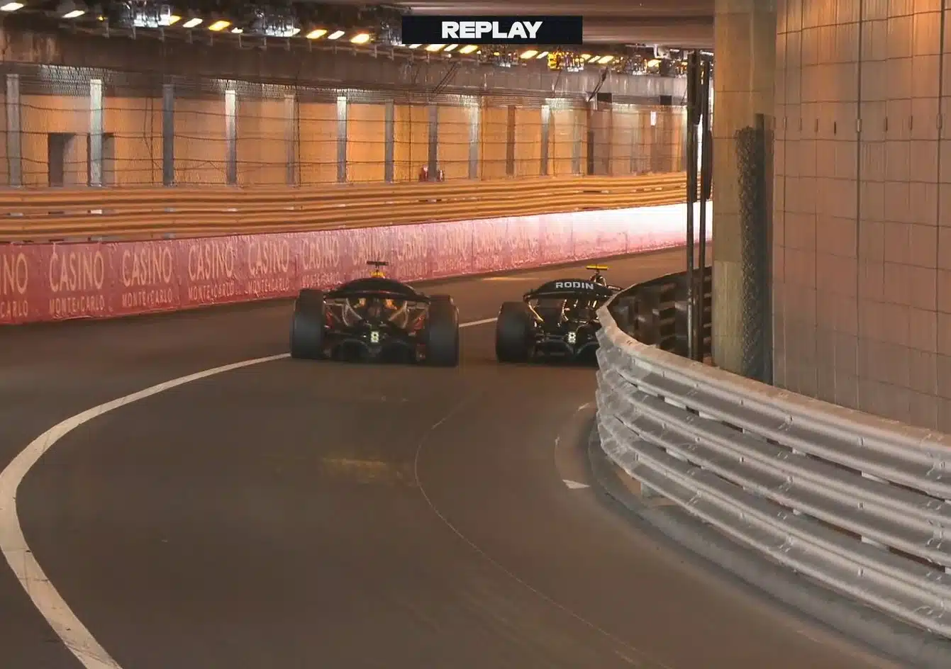 Un réflexe fabuleux sauve Hadjar dans le tunnel de Monaco Isack Hadjar Ritomo Miyata tunnel monaco F2