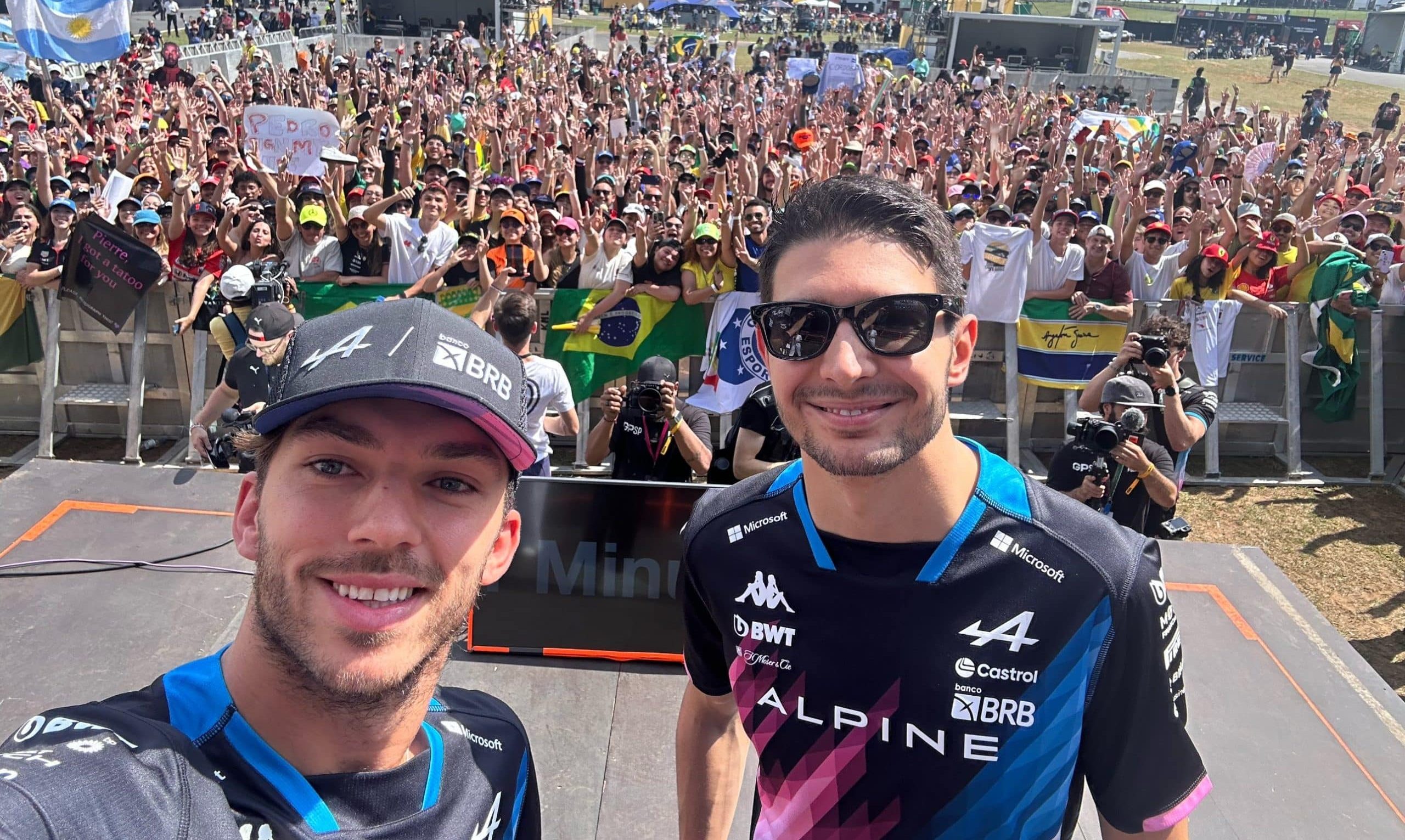 Gasly et Ocon enterrent la hache de guerre sur le podium du Brésil ocon gasly