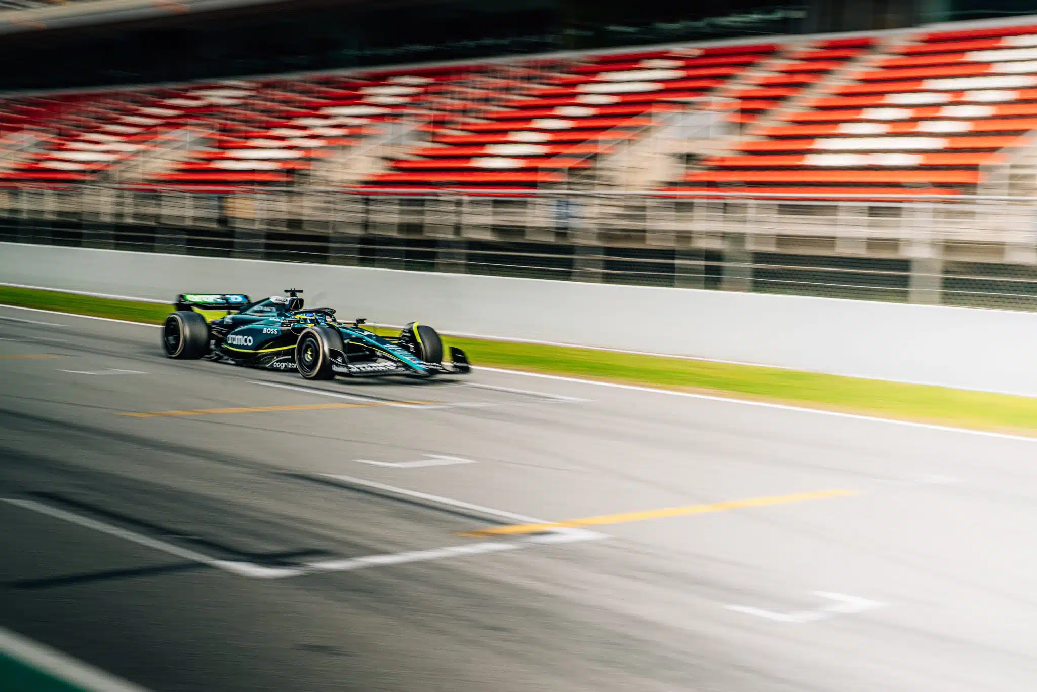 Alonso et Stroll au volant de l’Aston Martin en Espagne