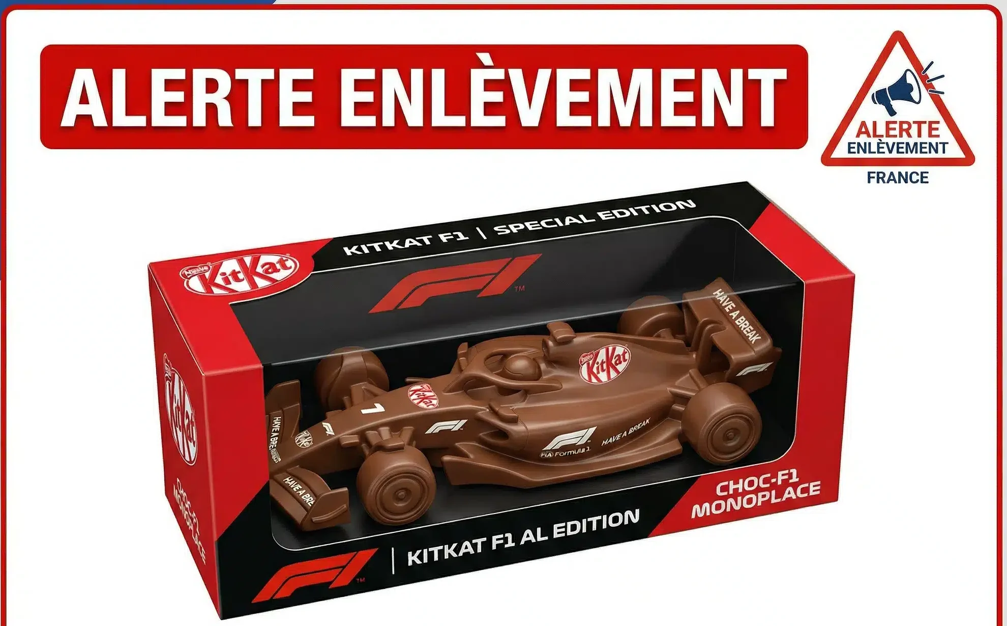 vol de kit kat f1