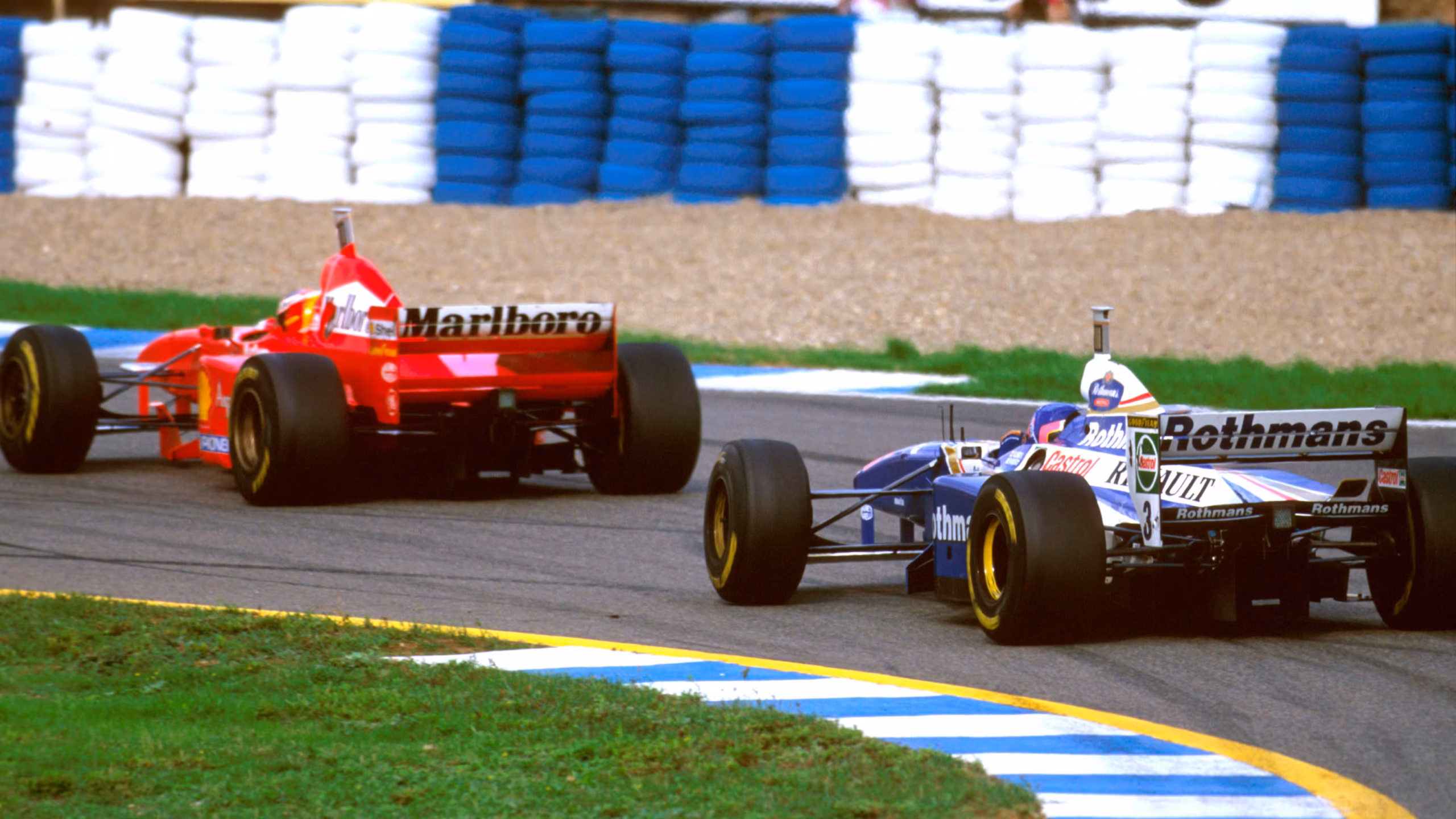 villeneuve et schumacher 1997 à Jerez